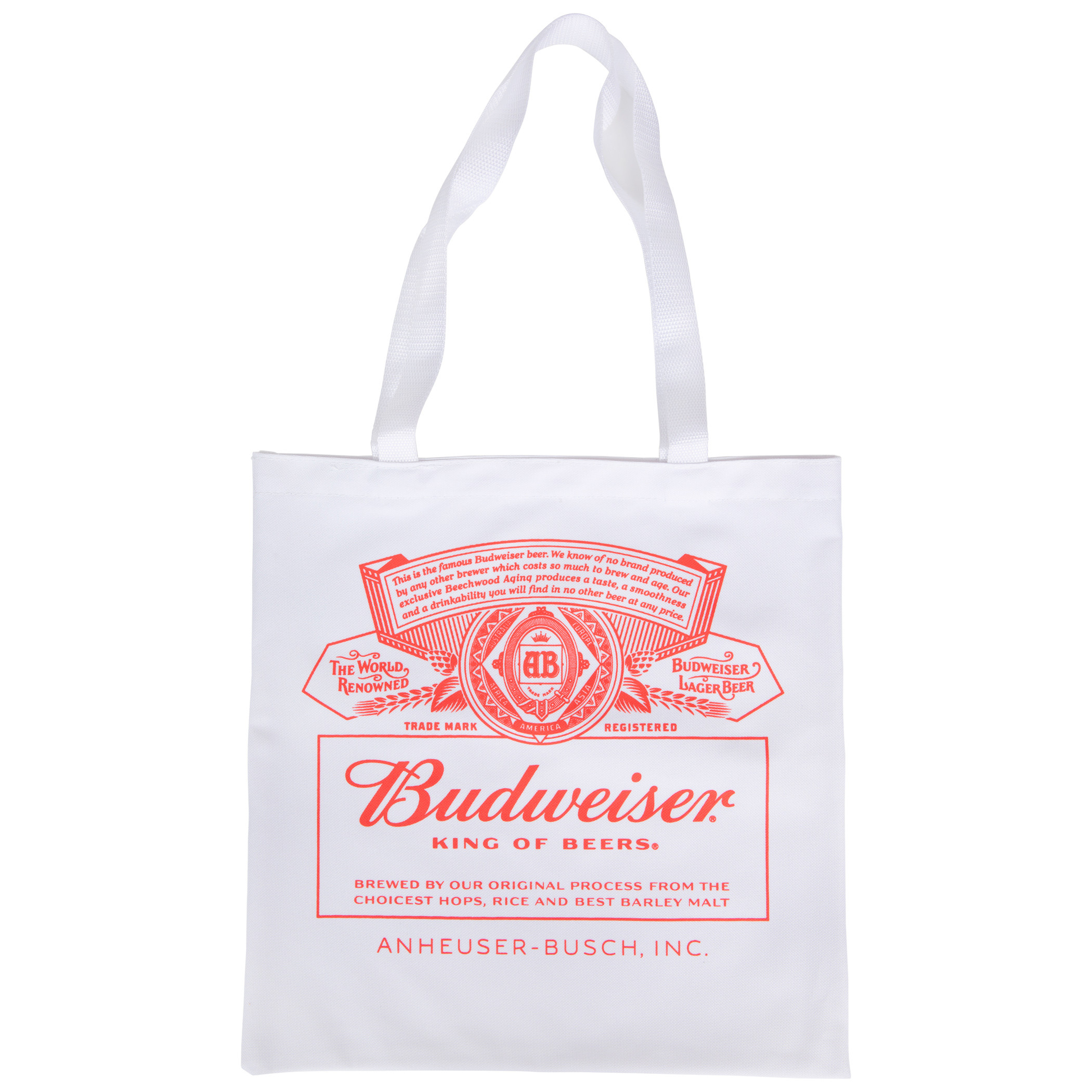 Budweiser King of Beers Label Logo Tote Bag